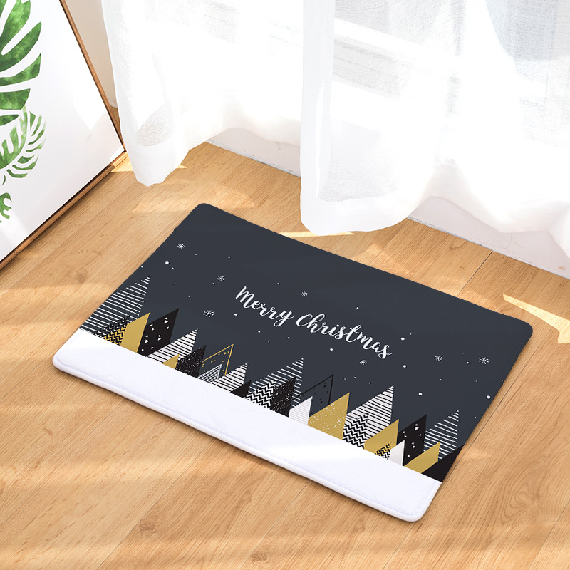 Digital printing flannel floor MATS, door MATS, heat transfer Christmas trees, kitchen and bathroom water-absorbing anti-slip MATS, carpets Application Scenario