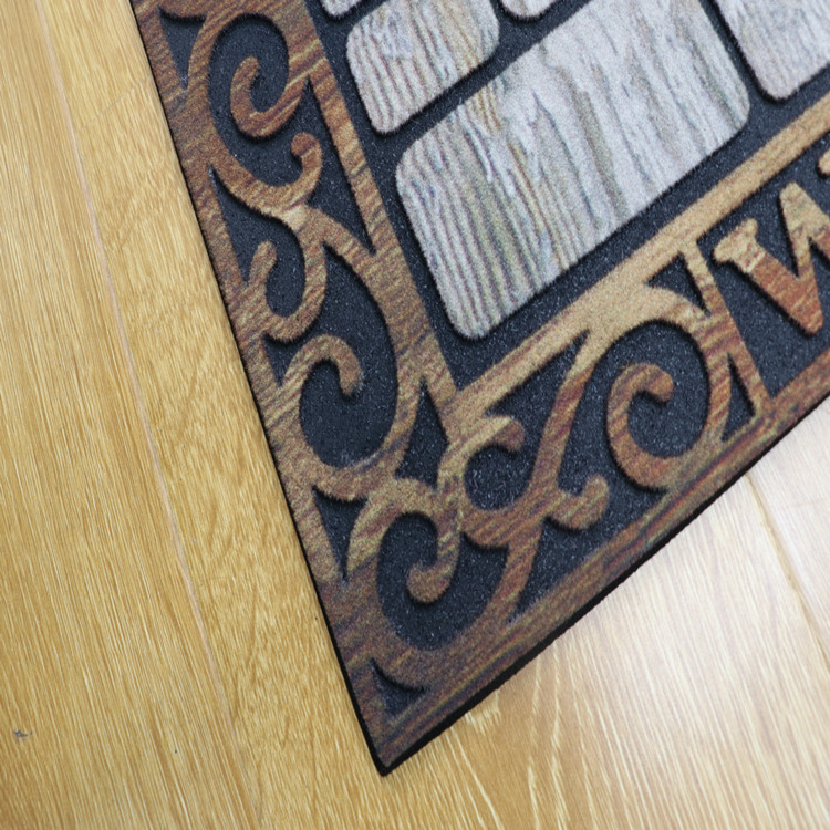 American InS-style outdoor door mat, outdoor granular flocked rubber printed door mat, anti-slip floor mat, foot mat details Picture