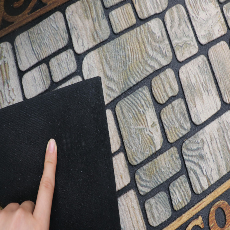 American InS-style outdoor door mat, outdoor granular flocked rubber printed door mat, anti-slip floor mat, foot mat Specification image