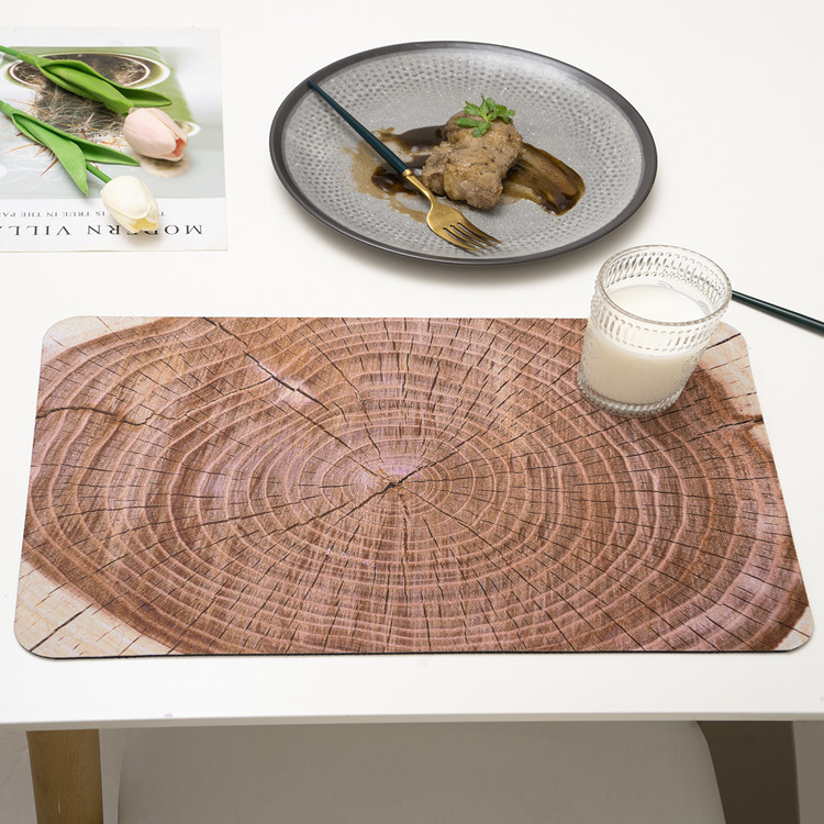 Venta directa de fábrica americano retro redondo bowl mat norte de europa ins viento aislamiento a prueba de agua a prueba de aceite mesa taza de té estera occidental details Picture