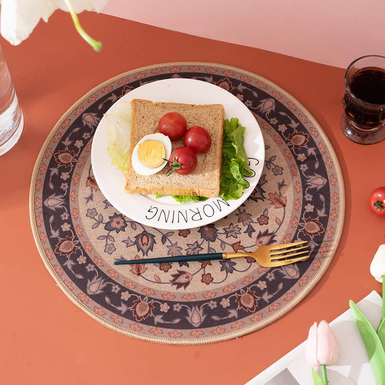 Nordic style mandala porcelánico texturizado home aislante térmico cojín de olla cojín de comida antiaceite retro western cojín de plato details Picture