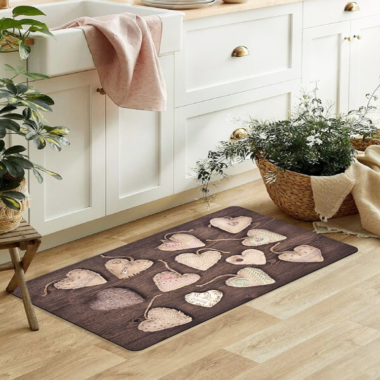 Cross-border heart-shaped bathroom MATS, household anti-slip floor MATS, water-absorbing quick-drying door MATS, floor MATS, toilet floor MATS