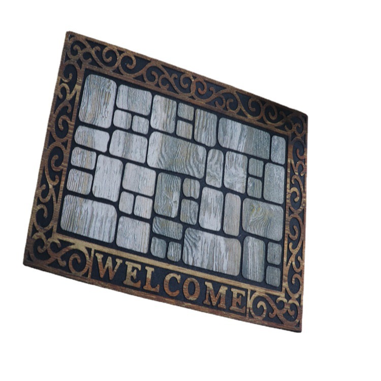 American InS-style outdoor door mat, outdoor granular flocked rubber printed door mat, anti-slip floor mat, foot mat Item Picture