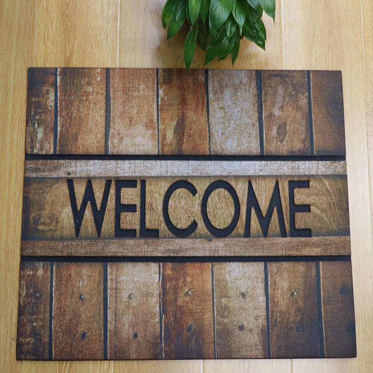 Entry floor mat household entry door rubber flocking non-slip mat door entry mat wipes out washable foot mat