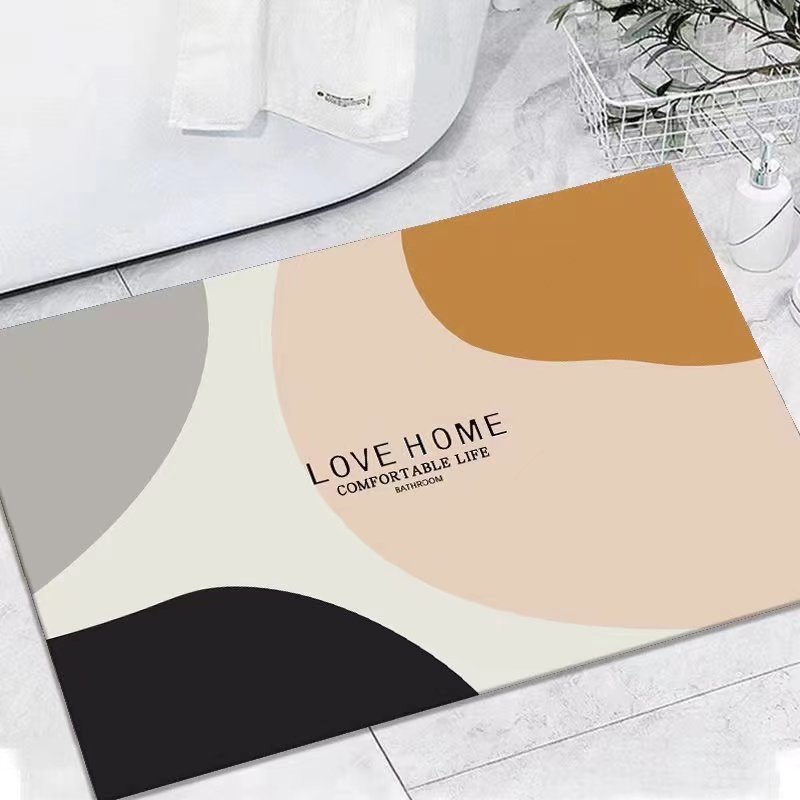 In-stock soft cushion bathroom door, bathroom absorbent floor mat, quick-drying floor, store toilet mat Application Scenario