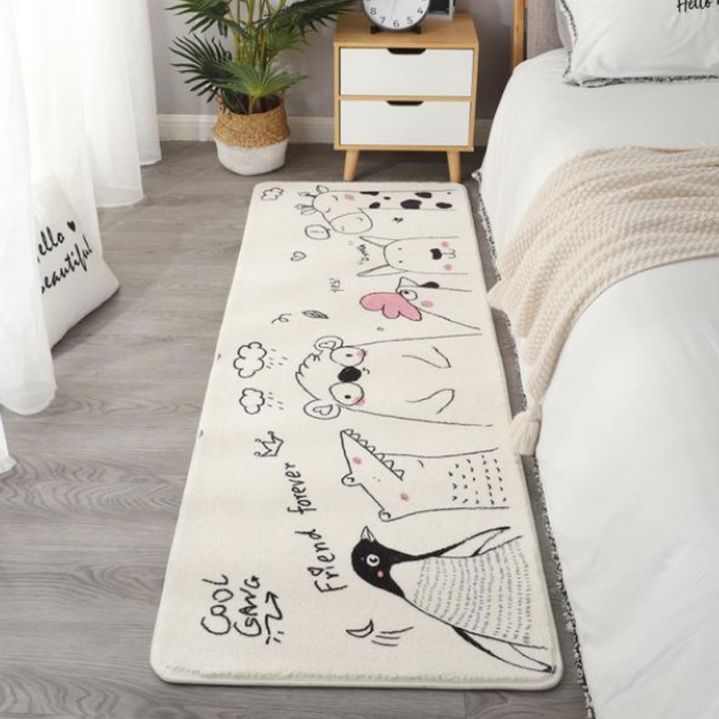 The living room, corridor, bedroom and children's room of the Nordic Carpet homestay hotel are all covered with soft carpet floor MATS beside the beds Application Scenario