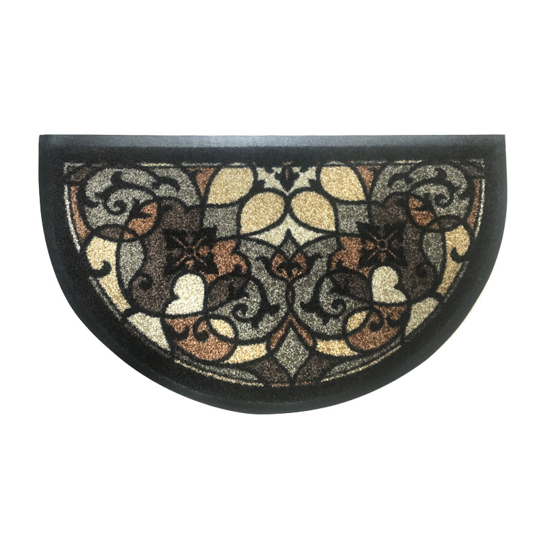 Custom-made rubber carpet starts from one piece. Semi-circular outdoor door mat, entrance foot mat, European style Specification image
