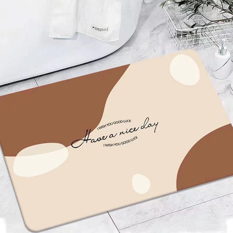 In-stock soft cushion bathroom door, bathroom absorbent floor mat, quick-drying floor, store toilet mat Specification image