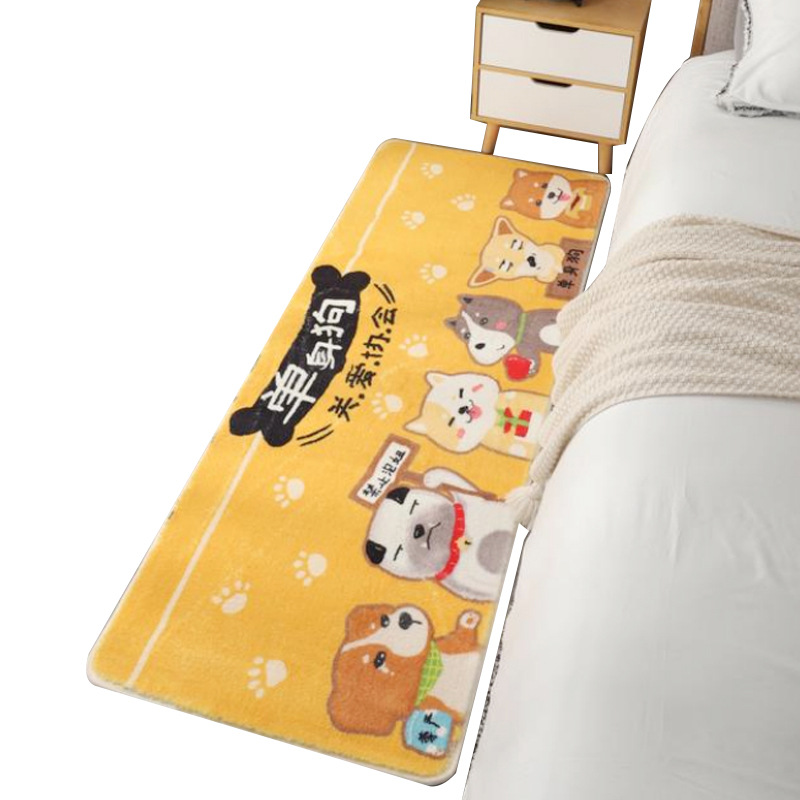 The living room, corridor, bedroom and children's room of the Nordic Carpet homestay hotel are all covered with soft carpet floor MATS beside the beds Item Picture