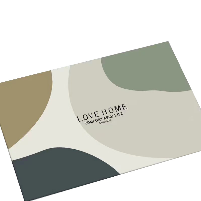 In-stock soft cushion bathroom door, bathroom absorbent floor mat, quick-drying floor, store toilet mat Item Picture