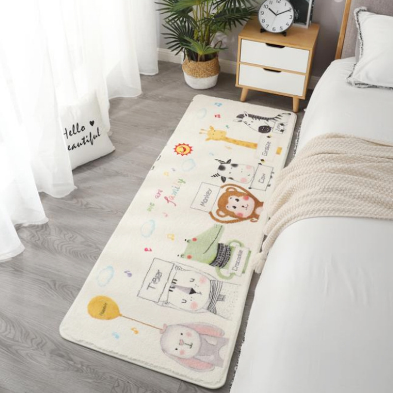 北欧毯民宿酒店客厅长廊卧室儿童房床边满铺柔软地毯地垫