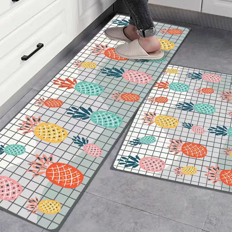 Cross-border special for cartoon kitchen carpet floor mat strip crystal pile carpet bedside carpet toilet door mat floor mat
