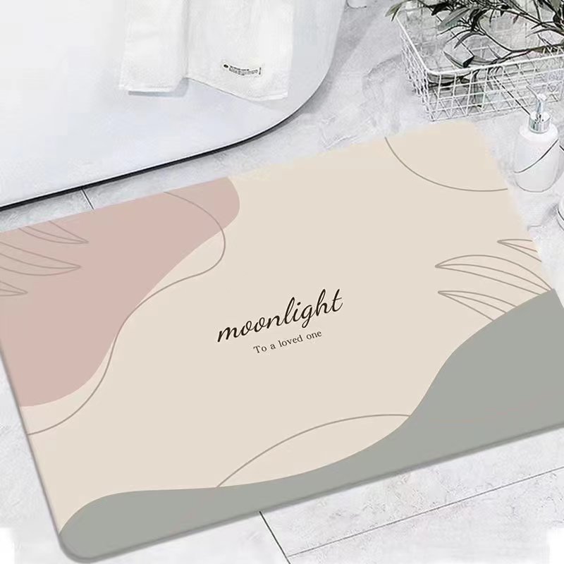 In-stock soft cushion bathroom door, bathroom absorbent floor mat, quick-drying floor, store toilet mat details Picture