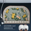American-style light luxury semi-circular bathroom floor mat, diatom mud bathroom water-absorbing anti-slip door mat, toilet door waterproof foot mat Specification image