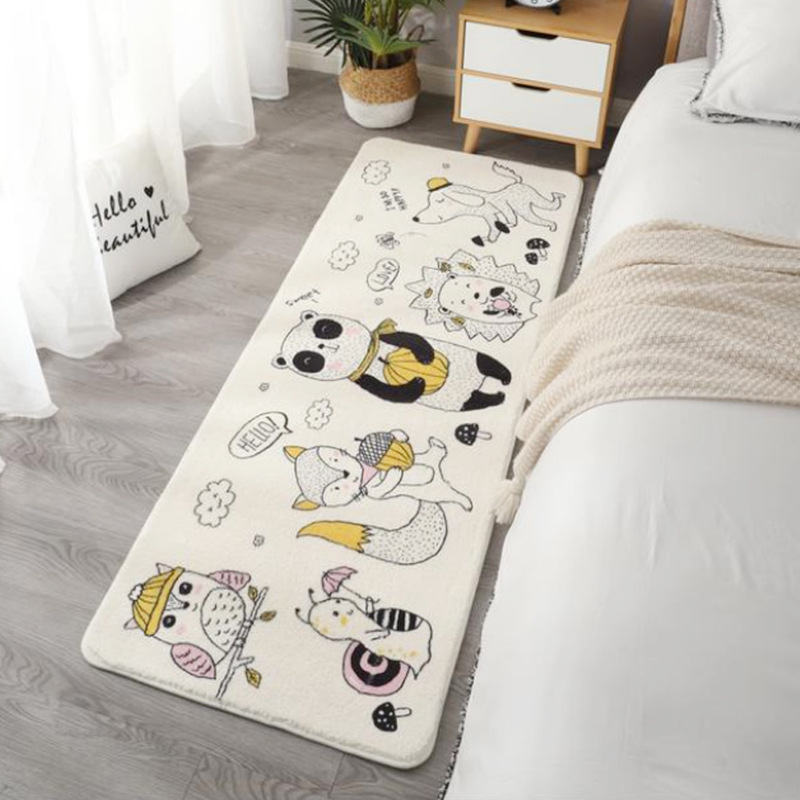 The living room, corridor, bedroom and children's room of the Nordic Carpet homestay hotel are all covered with soft carpet floor MATS beside the beds Specification image