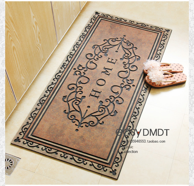 American and European style household entrance outdoor rubber flocking, entrance door, foyer, door mat, floor mat, carpet, foot rubbing Specification image