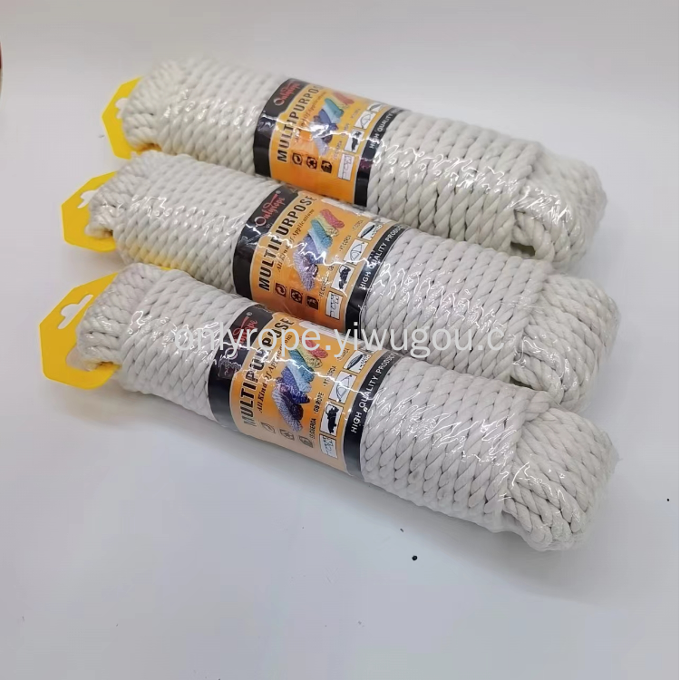 厂家销售纯棉三股棉绳 硬度高结实耐磨棉绳