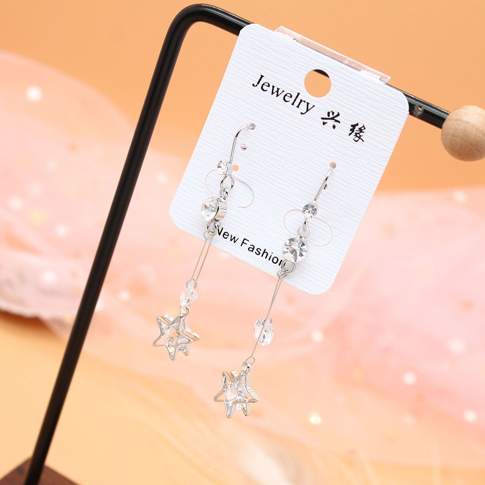 Pudding Station Tassel earrings, stud earrings, women's earrings and pendants, fashionable and simple accessories, versatile accessories, wholesale of Yiwu accessories Specification image