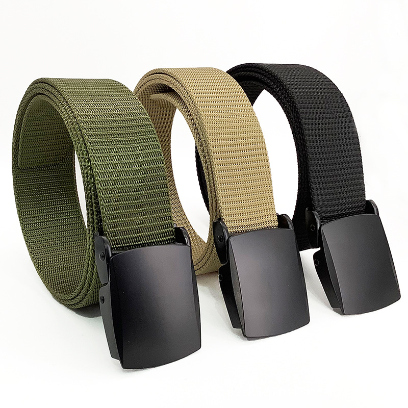 Belt male alloy buckle 3.8 canvas Leisure belt outdoor nylon Tactical belt fashionable outdoor belt