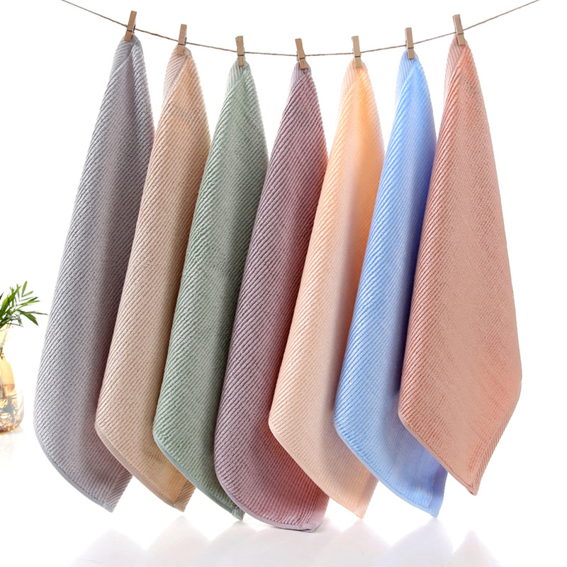 Bamboo fiber horizontal weave baby and toddler face towel, soft hand towel, comfortable home face towel, hand towel, customizable LOGO details Picture
