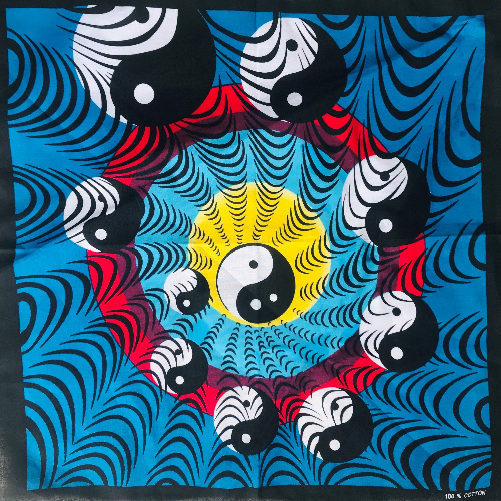 棉方巾八卦嘻哈头巾户外大手帕手绢运动吸汗包裹巾