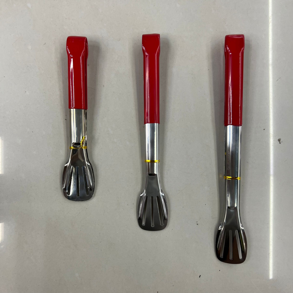 Stainless steel hotel kitchenware three-line red glue bread holder thumbnail