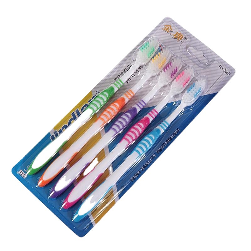 Factory direct supply wholesale of 5-piece adult soft-bristled toothbrush sets for families with promotional offers Item Picture