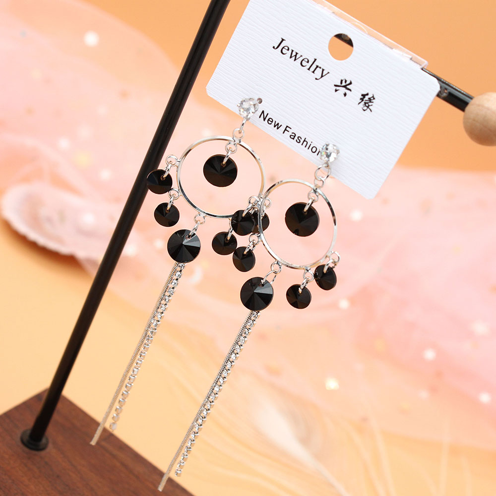 Pudding Station Tassel earrings, stud earrings, women's earrings and pendants, fashionable and simple accessories, versatile accessories, wholesale of Yiwu accessories details Picture