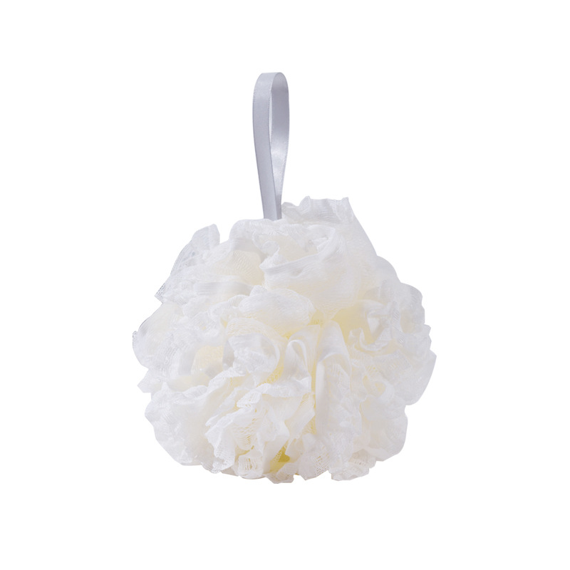 Lace bath ball, bath ball, bubble bath, soft and not easy to fall apart. Lace bath ball, flower bath ball Item Picture