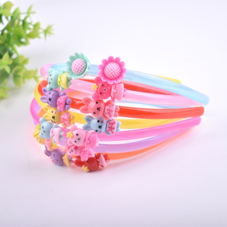 New folding and pressing children's hair band, Korean-style hair accessory headband, simple cartoon headband headwear, 2-yuan store supply Specification image