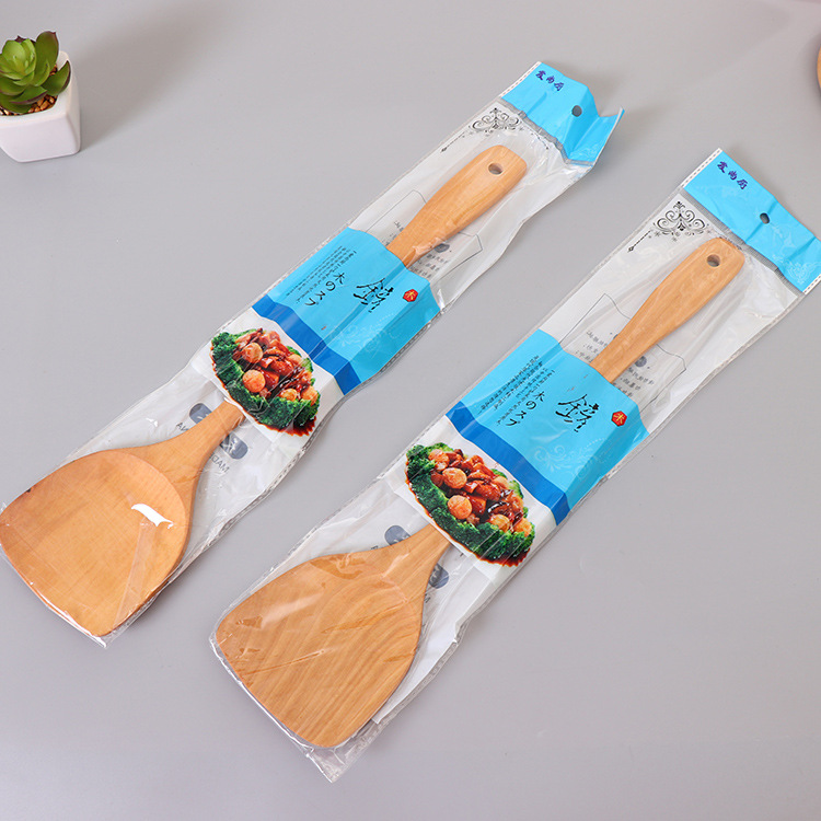 High-quality and environmentally friendly household extended handle wooden cooking spatula, kitchen extended handle wooden pot spatula details Picture