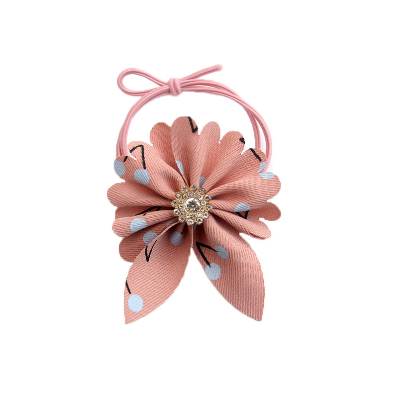 New Korean-style fresh and elastic hair bands, hair ties, fabric, butterfly flower hair ties, hair accessories, knotted leather covers for women wholesale Item Picture