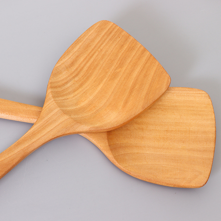 High-quality and environmentally friendly household extended handle wooden cooking spatula, kitchen extended handle wooden pot spatula Application Scenario