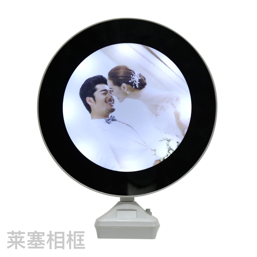 Circular creative decorative items for home decoration, living room and bedroom handicrafts, photos, magic mirrors with lights Item Picture