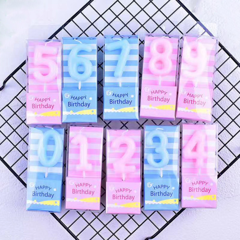 糖果数字蜡烛生日蛋糕烘焙0-9创意浪漫派对小蜡烛