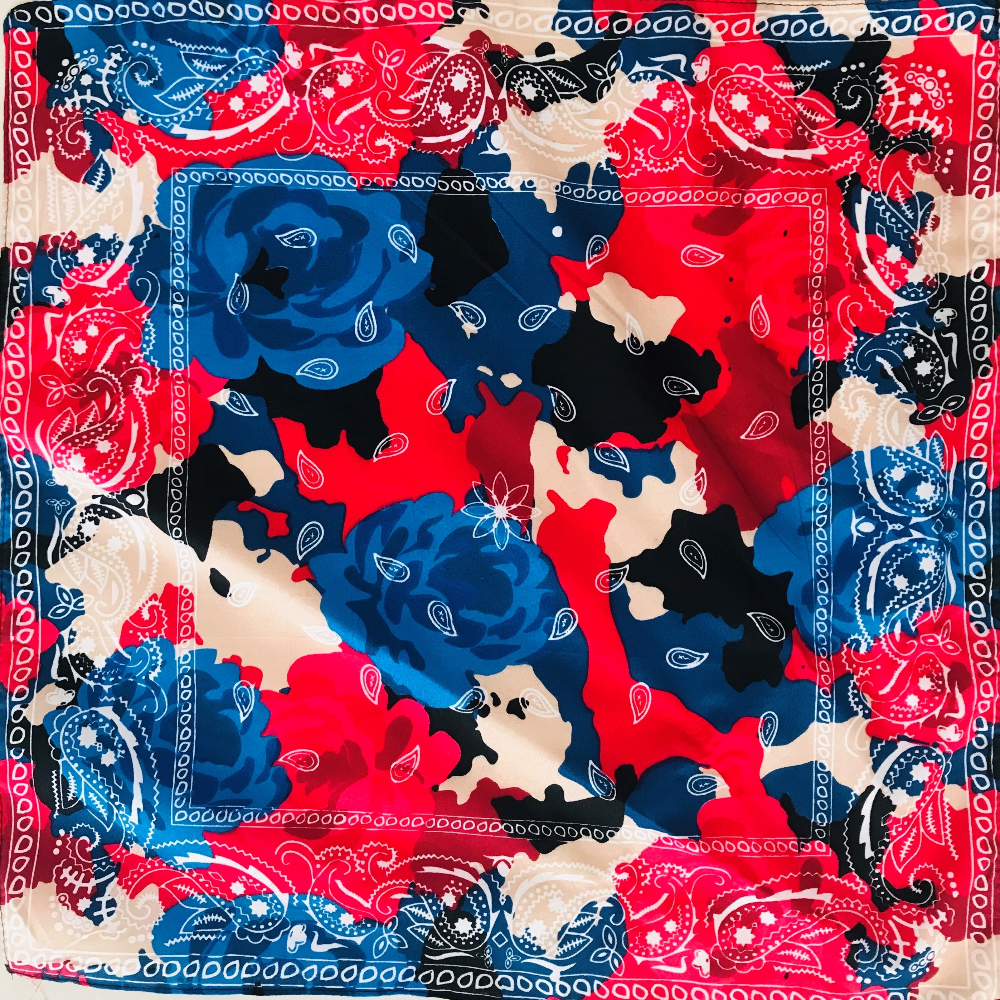 Cotton square towel, tie-dyed hip-hop headscarf, outdoor large handkerchief, handkerchief, sports sweat-absorbing wrap towel details Picture