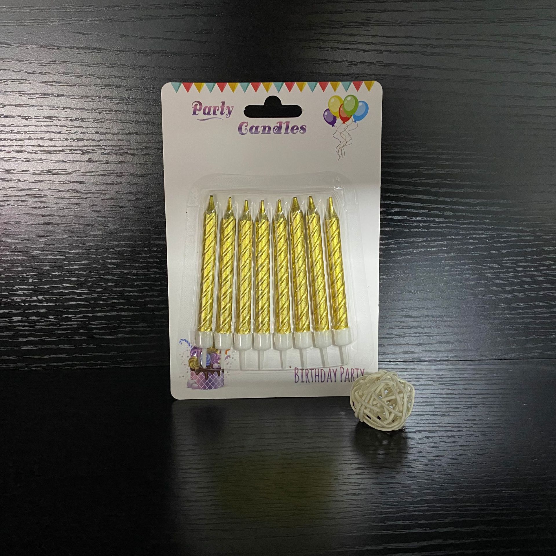 Nuevo 8pcs chapado en oro gran hilo grueso pastel de cumpleaños decoraciones fiesta velas details Picture