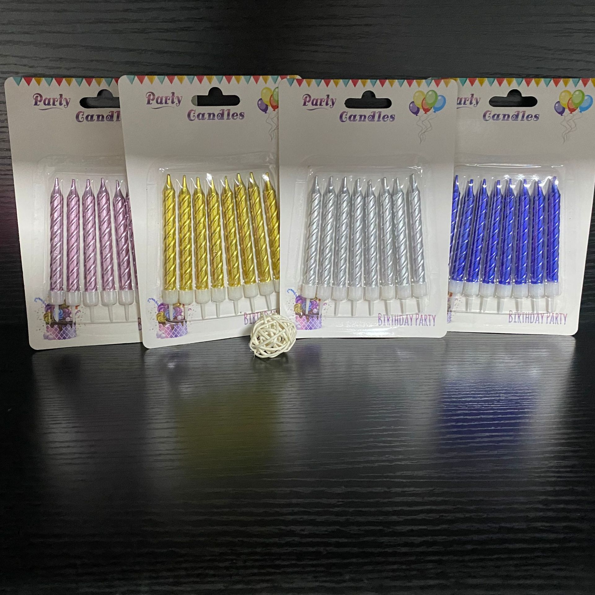 Nuevo 8pcs chapado en oro gran hilo grueso pastel de cumpleaños decoraciones fiesta velas