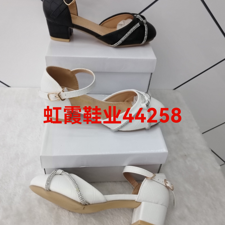 Summer new Baotou fashion sandals with heels Women's shoes Children's princess shoes with heels princess shoes