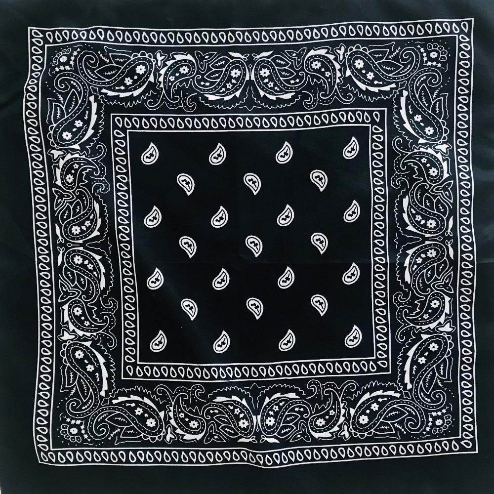 Cotton square towel, cashew nut hip-hop headscarf, outdoor large handkerchief, handkerchief, sports sweat-absorbing wrap towel Specification image
