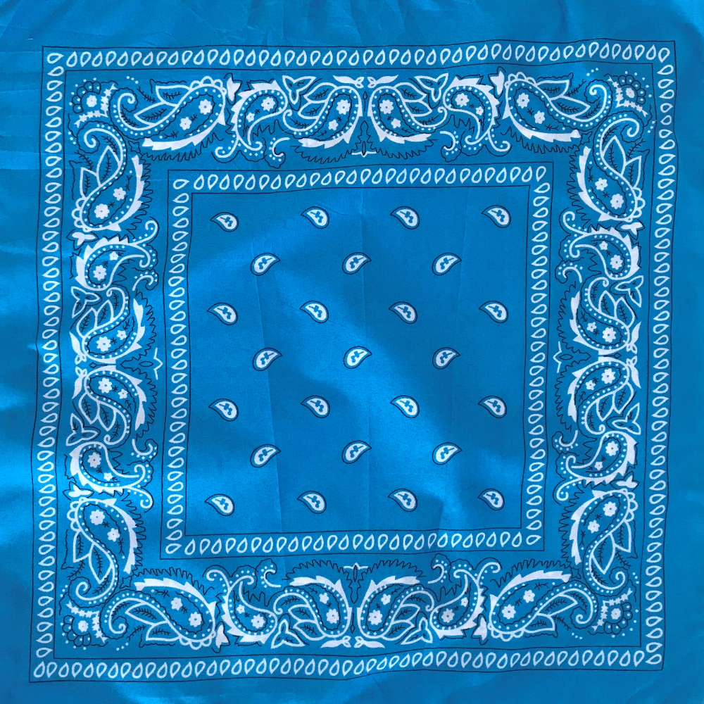 Square handkerchiefs, street stalls, foreign trade items, cotton square handkerchiefs, cashew nuts, hip-hop headscarves, outdoor sports sweat-absorbing large handkerchiefs, handkerchiefs, wrapping scarves, foreign trade items Application Scenario