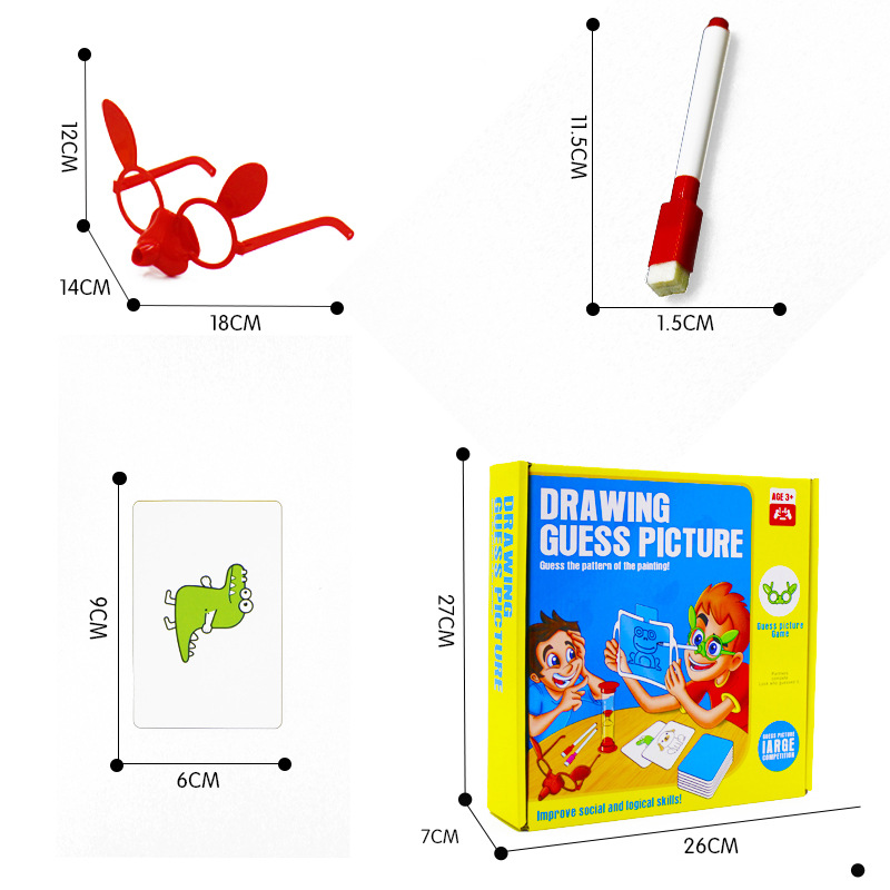 仁博玩具我画你猜 聚会亲子儿童互动比划 开发智力协调桌面游戏
