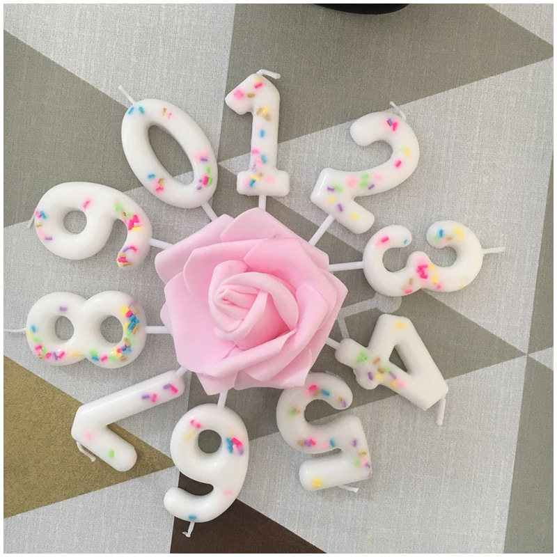 Candy pellets Digital Candles Personalized Creative Digital Cake candles Birthday party baking decoration digital candles