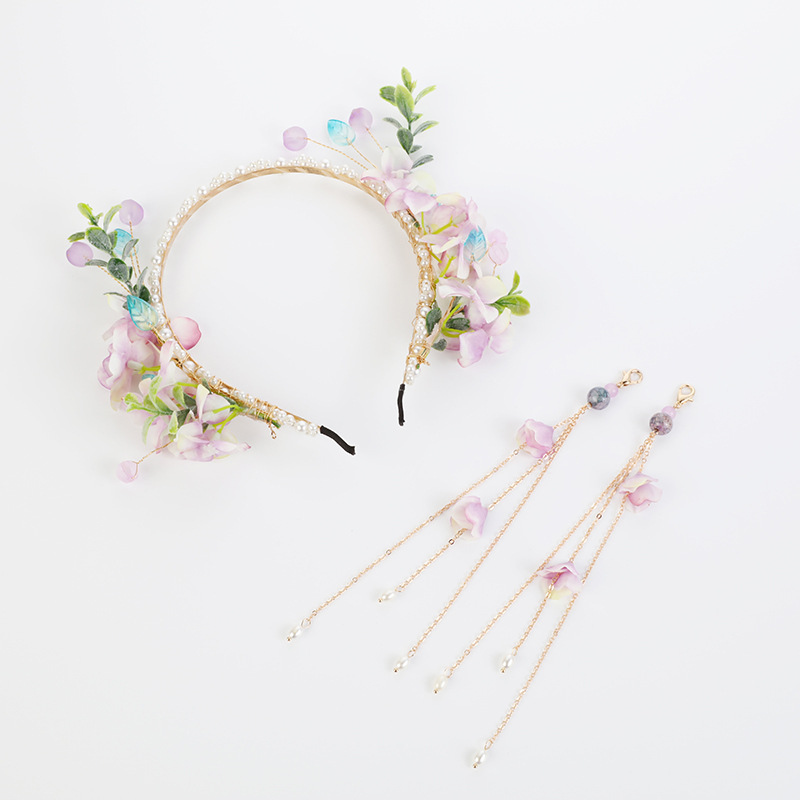 Chinese-style ethereal Hanfu lazy person's headband, tassel, wobbly, ancient-style girls' Hanfu headband, ancient-style accessories details Picture