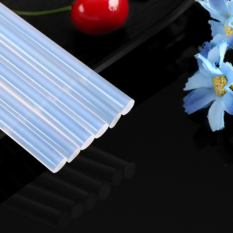 Hot-selling hot melt adhesive sticks, high-temperature resistant white transparent adhesive sticks, hand-made high-adhesion hot melt sticks, 7MM hot melt adhesive strips details Picture