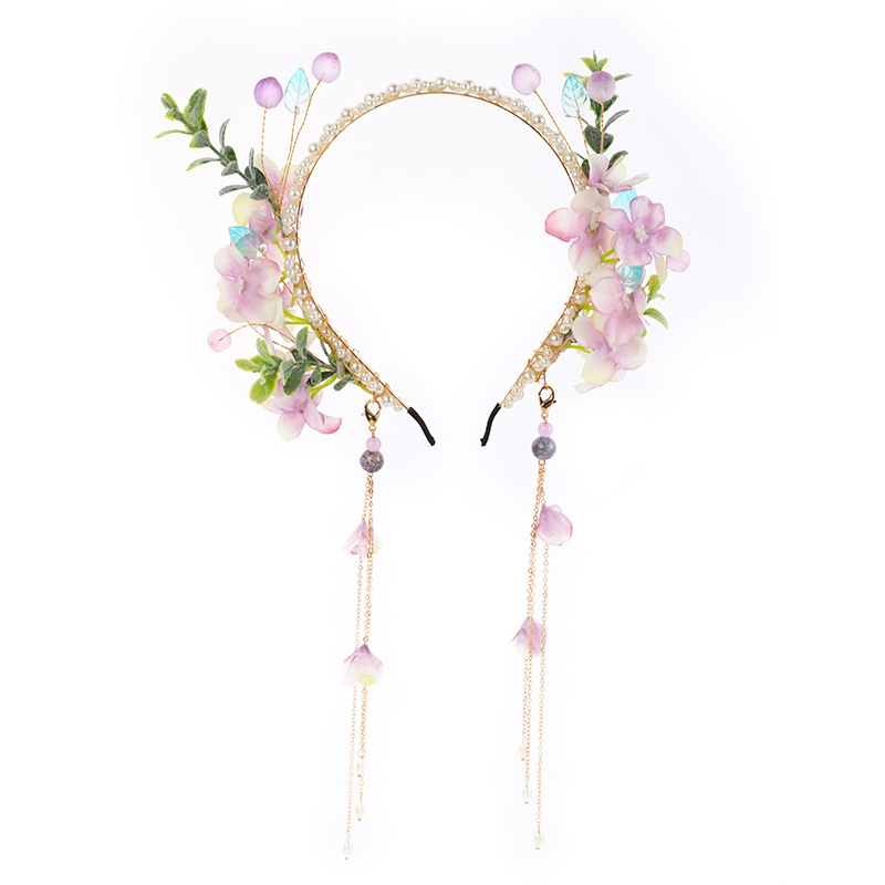 Chinese-style ethereal Hanfu lazy person's headband, tassel, wobbly, ancient-style girls' Hanfu headband, ancient-style accessories Item Picture