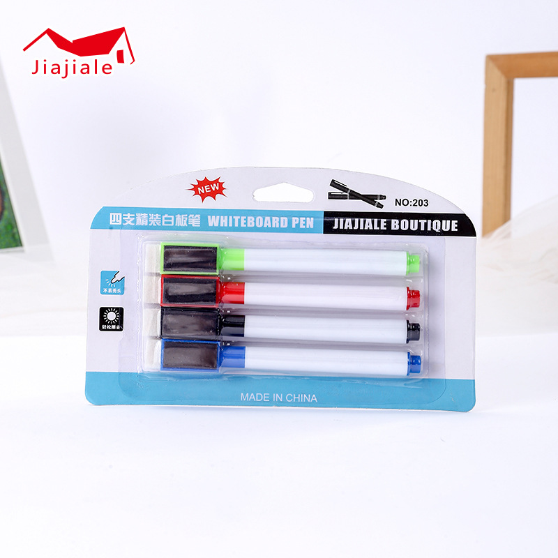 Wholesale of 4 pieces of magnetic fridge magnets, magnetic whiteboard pens, colored children's tape, drying tape brushes, and erasable blackboard pens Application Scenario