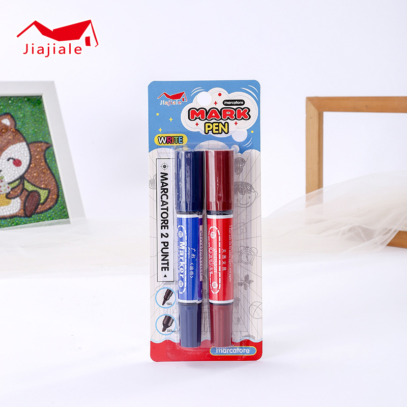 2pc dual-purpose marker pens, oil-based quick-drying large head pens, thick pens, signature pens, logistics marker pens, marker pens wholesale Application Scenario