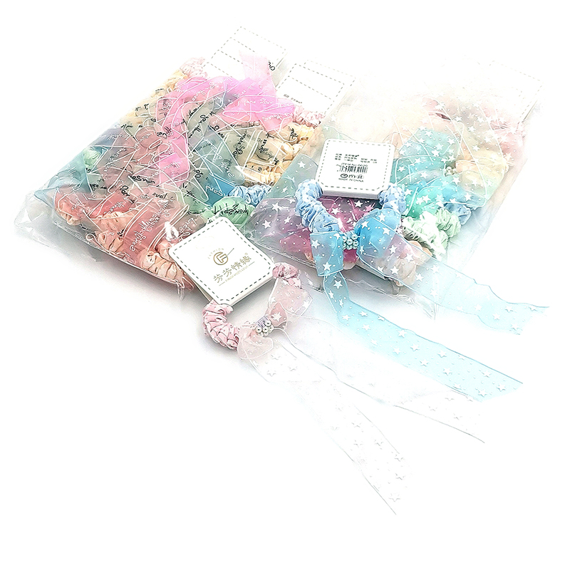 A3331 Ribbon pearl bow hair band Hair Rope Hair band Hair Tie Hair band Rubber Band Japanese and Korean accessories 2-yuan store wholesale Item Picture