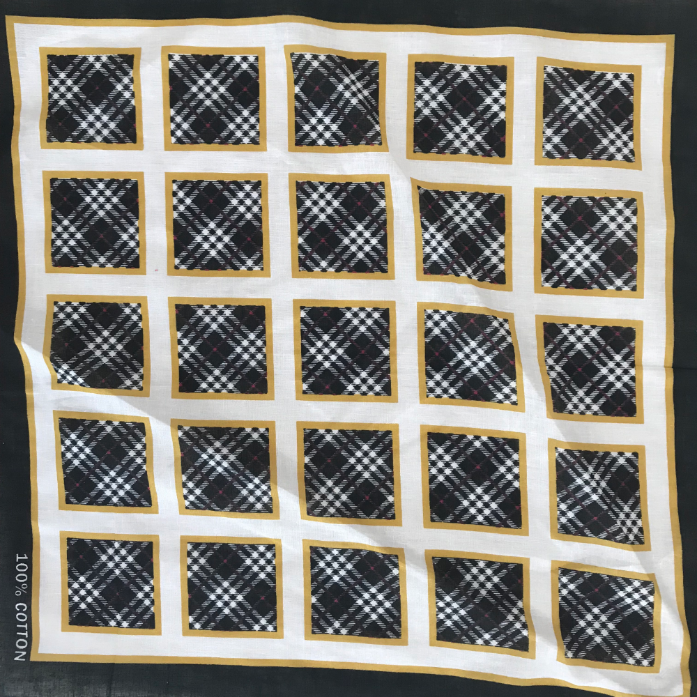 Square towels, street stall export cotton square towels, checkered head hip-hop headscarves, outdoor large handkerchiefs, handkerchiefs, sports sweat-absorbing wrapping towels export goods details Picture